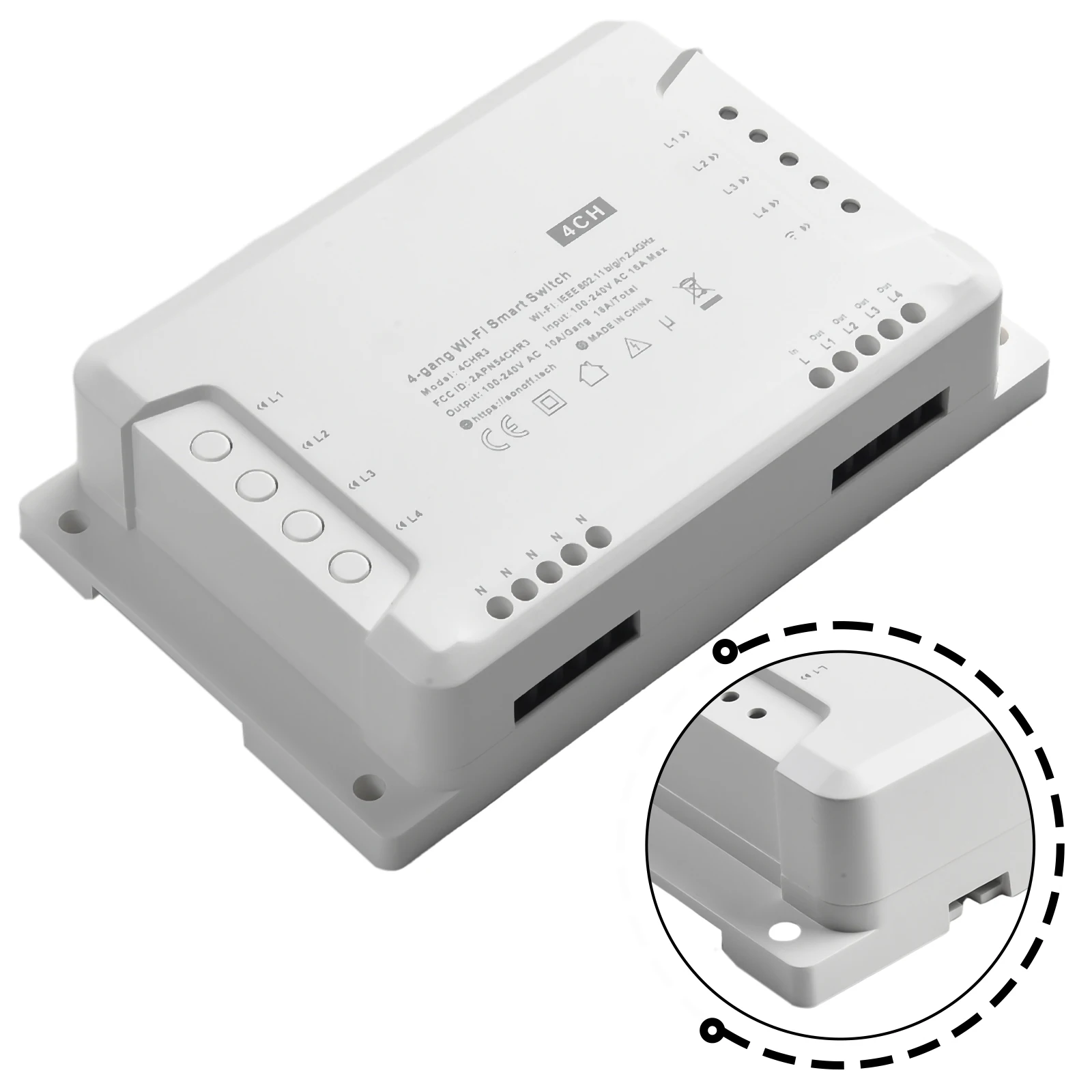 

Pro R3 4 Way Smart Switch Controller Parts Accessories Connected Device Electric Network Control 10A Relay 2KW