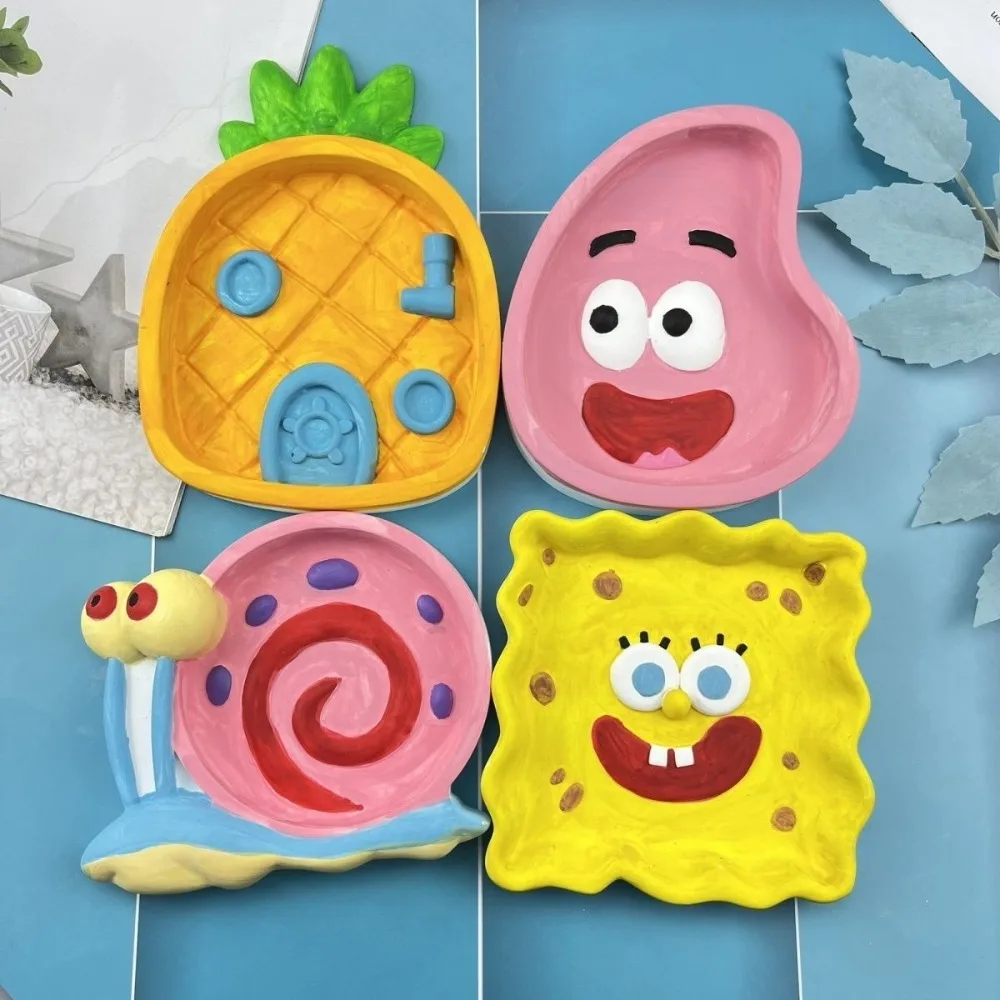 سبونجبوبس سكوير بانتس باتريك ستار كبير لتقوم بها بنفسك دمية الجبس لطيف الكرتون تلوين تخزين الروائح لوحة الحرفية هدية للأطفال