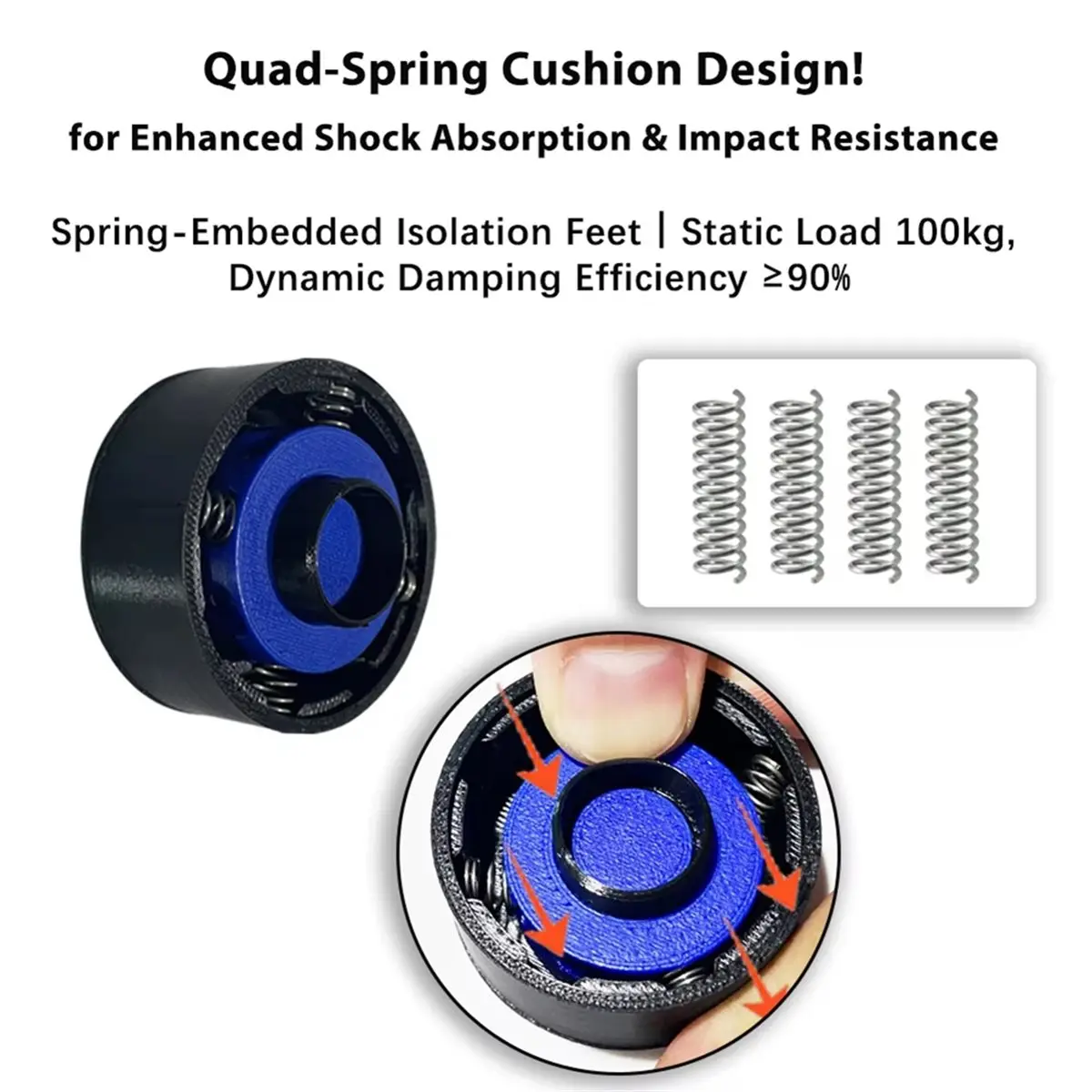 

Новое обновление для антивибрационных ножек P2S, противоскользящая противоударная четырехпружинная подставка для ног P2S B