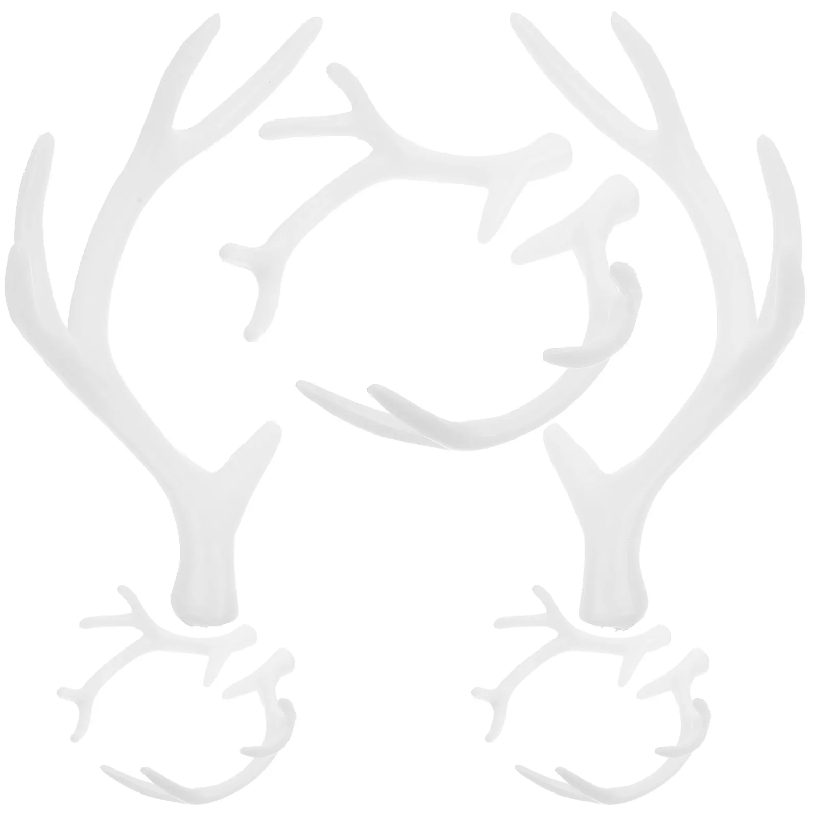 

4 пары реалистичных имитаций оленьих рогов для самостоятельного изготовления повязок на голову, аксессуаров для рождественского декора, косплея, вечеринок, украшения для волос на Рождество