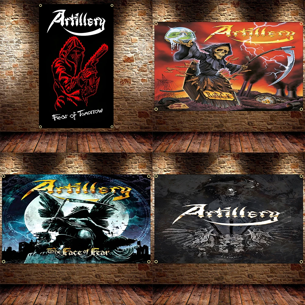 90 x150cm 3 x5ft Thrash Metal artifierys Band Flag Thrash Metal Band poliestere stampa Rock Banner per Decor arazzo