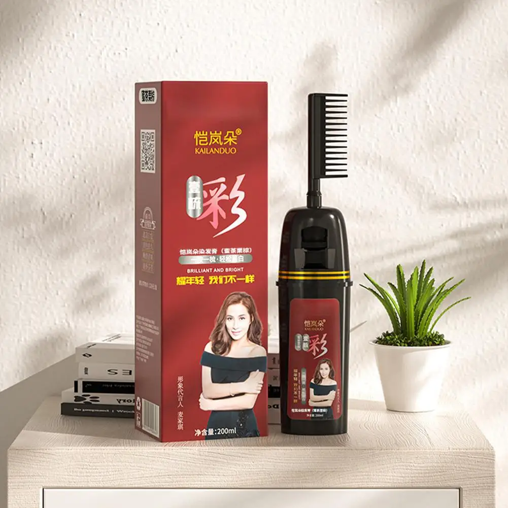 

Hair Dye With Comb Applicator Hair Color Kit With Natural Plant Extracts Coloring Hair With Long-Lasting And Cream Innovati O9X3