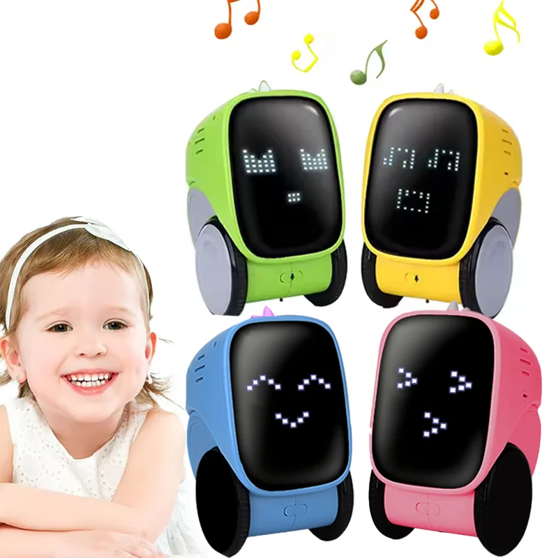 Ai Robot Toy for Boys Girls, Remote Control Robot with Auto-Demonstration,  Emo Robot for Kids with Music, dance Touch control