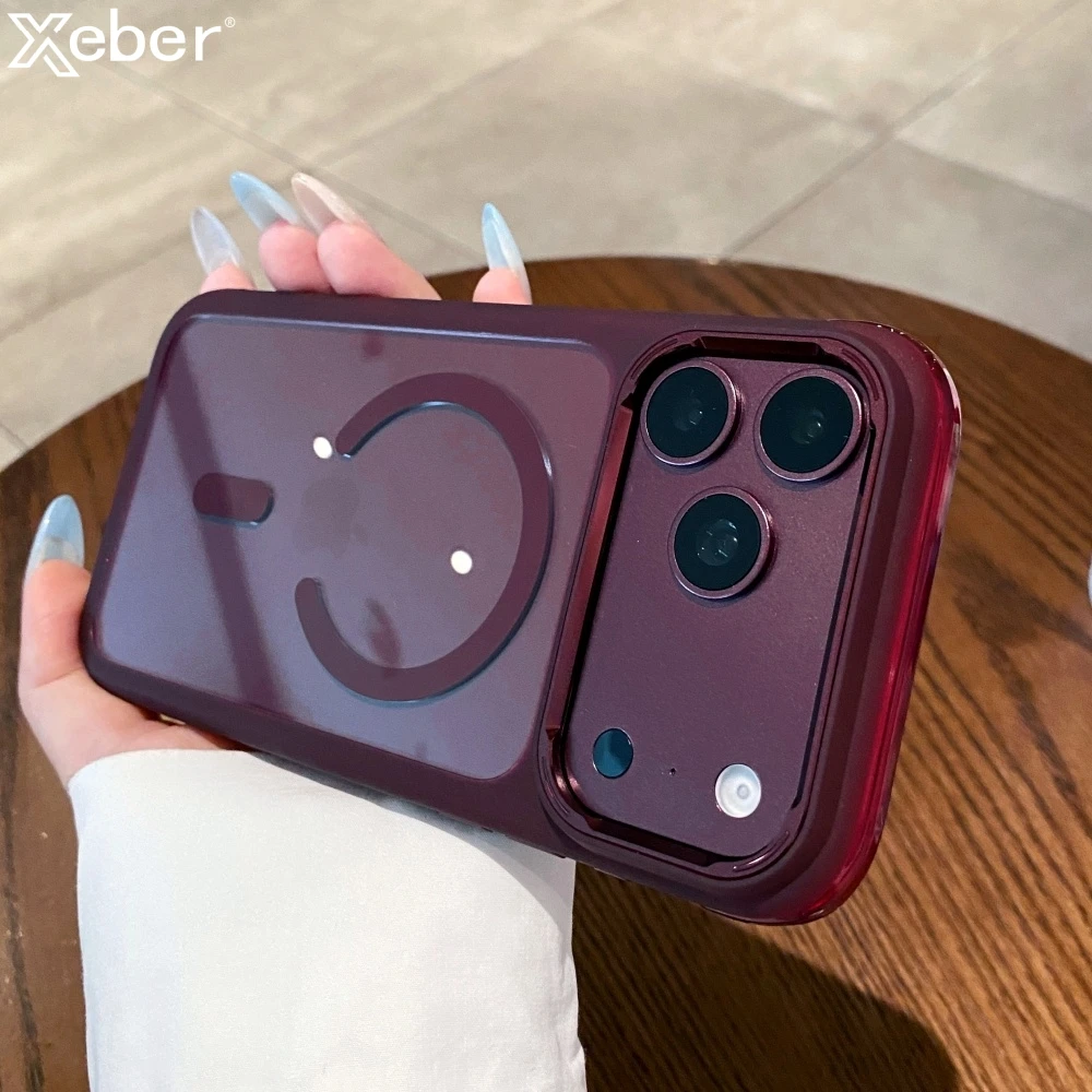 Klare Kristalltransparente Magnetische Kabellose Ladehülle für iPhone 18 17 16 15 14 Pro Max Klare Acryl-Hybrid-Stoßfänger-PC-Abdeckung