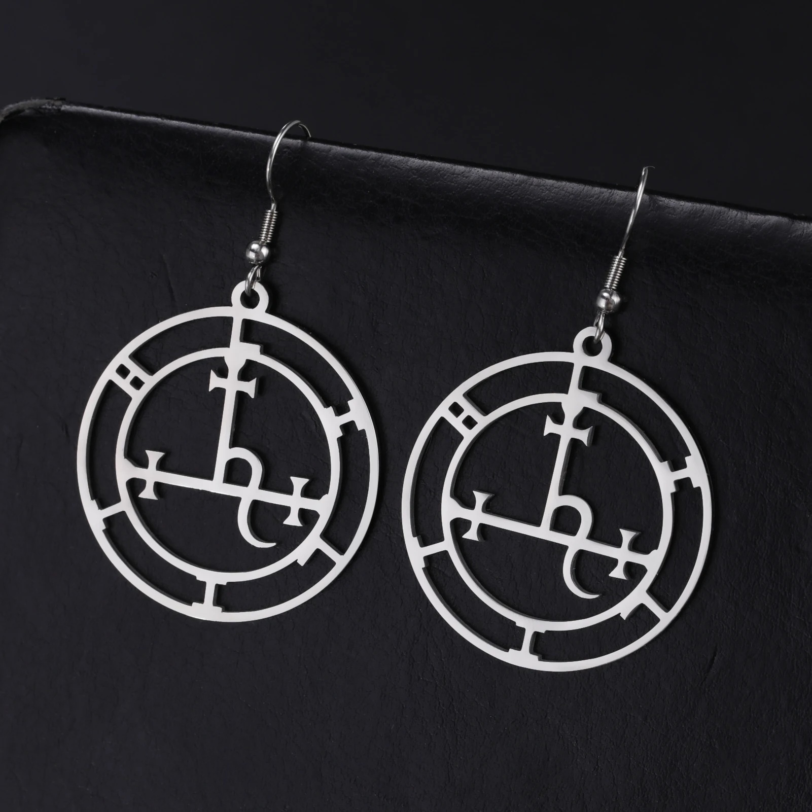 Demon Symbol Sigil of Lilith Magic Pendant Earrings For Women Mythology Pagan Amulet Stainless Steel Wiccan Witchcraft Jewelry