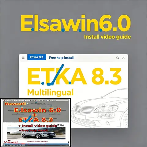 Car Repair Software Elsawin 6.0 + Etka 8.3 Electronic Parts Catalog Elsa Win 6.0 OBD2 For V-W For A-Udi Car Maintenance Tools