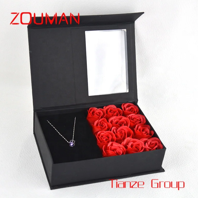 Luxus Mutter Geschenk box benutzer definierte Verpackung Flip Seife Blumen schmuck unsterbliche Rose Geschenk box Mutter Valentinstag Blume Geschenk box