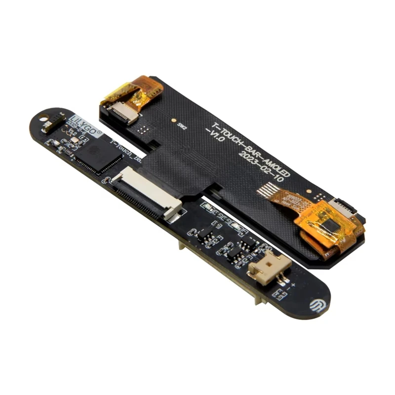 T-Touch Bar AMOLED ESP32-S3 Touch Display Bar Development Board ESP32-S3R8 Wireless Module Magnetic Round USB Connector