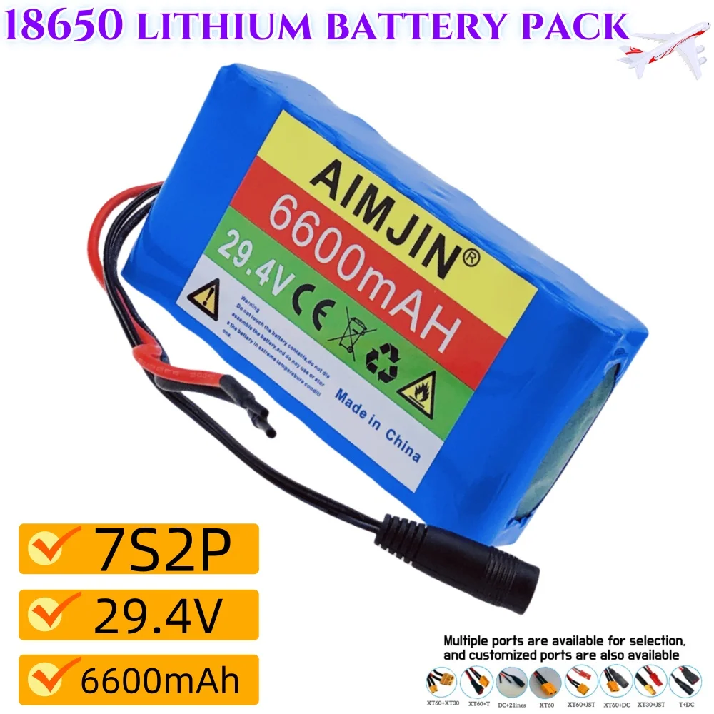

Original 29.4V 18650 Lithium Ion Battery Pack 7S2P 29V 6600mAh Built-in BMS