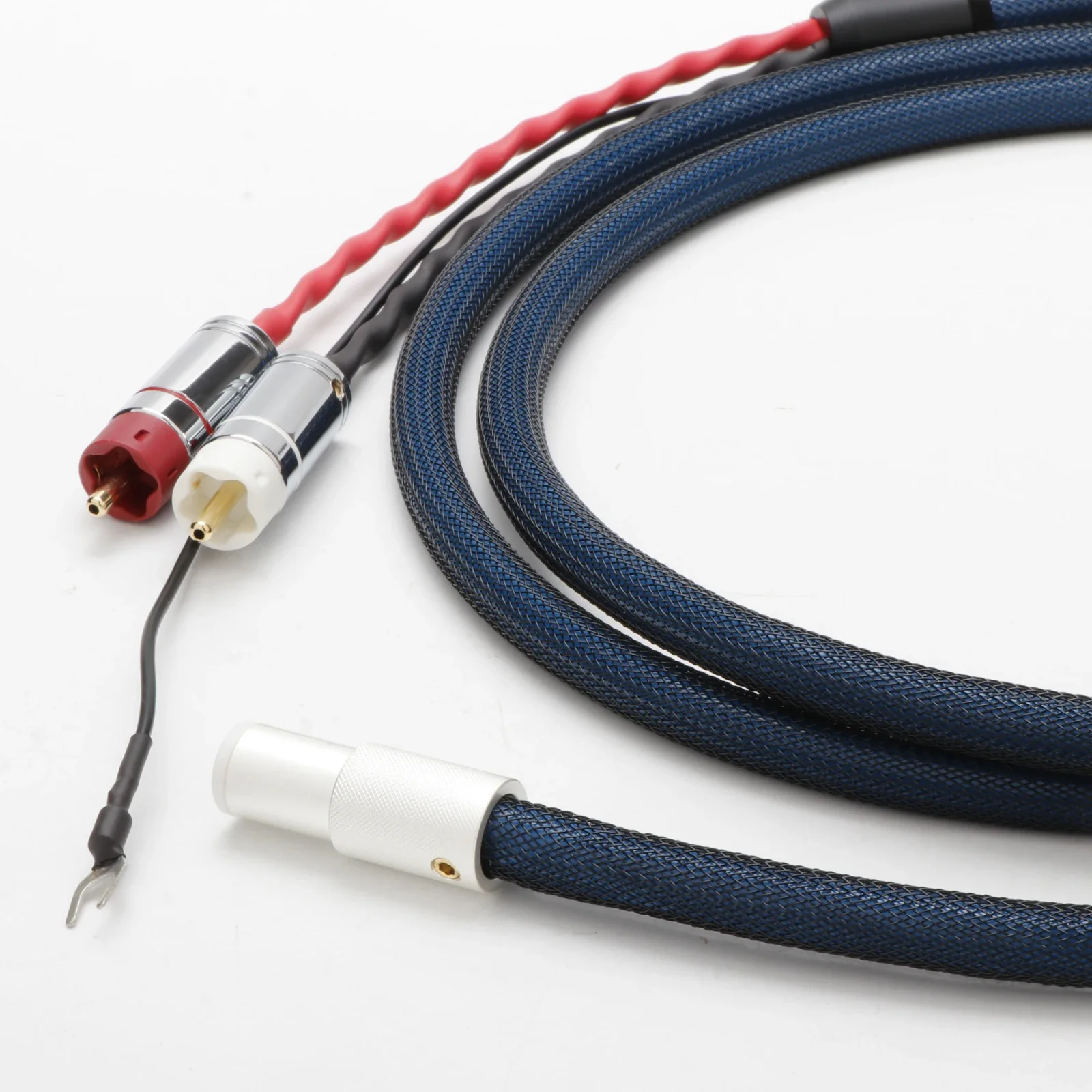 Preffair OFC مطلي بالفضة مع التدريع RCA 5 دبوس DIN XLR U المجرف المكونات الصوت فونو Tonearm كابل مع سلك أرضي