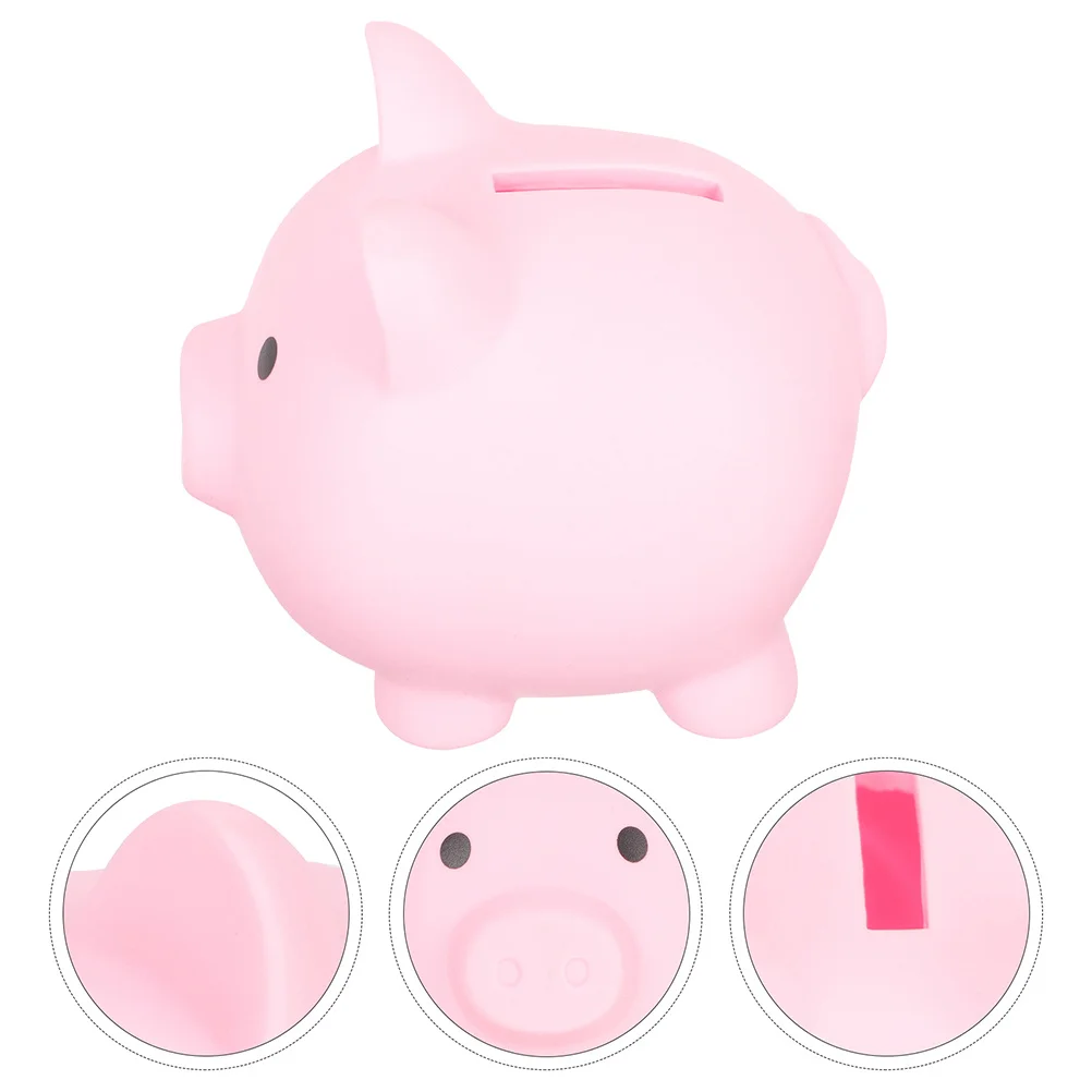 Tirelire en forme de cochon en vinyle, 2 pièces, jolie tirelire pour enfants, Pot d'économie de pièces de monnaie, banque décorative domestique pour économiser quotidiennes et anniversaire