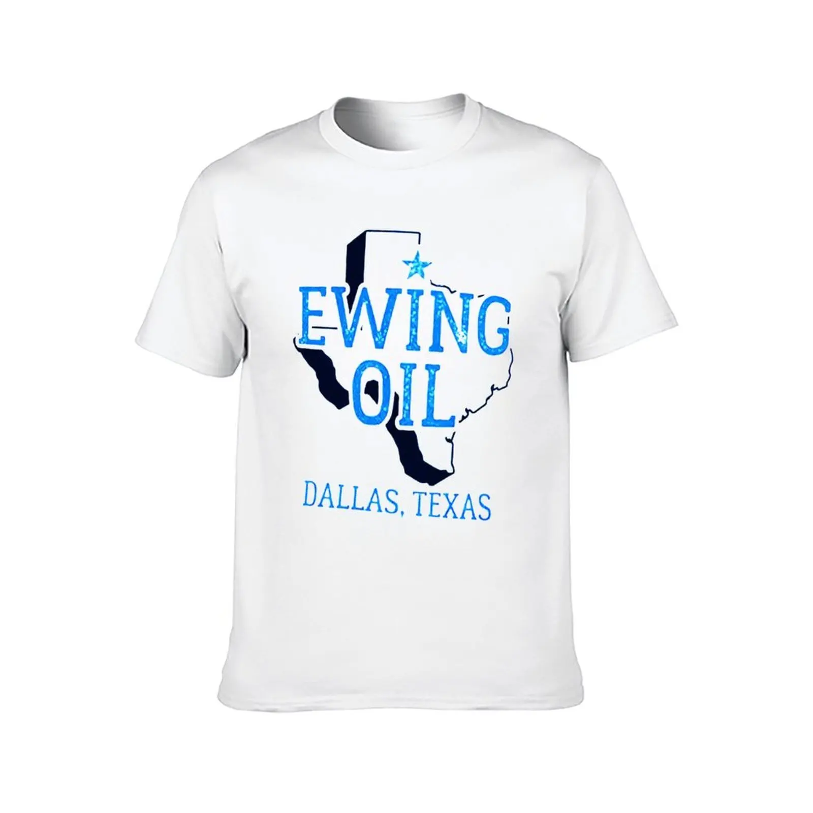 دالاس تكساس Ewing النفط تي شيرت تي شيرت رجل عادي القطن تي شيرت عالية الجودة تي شيرت