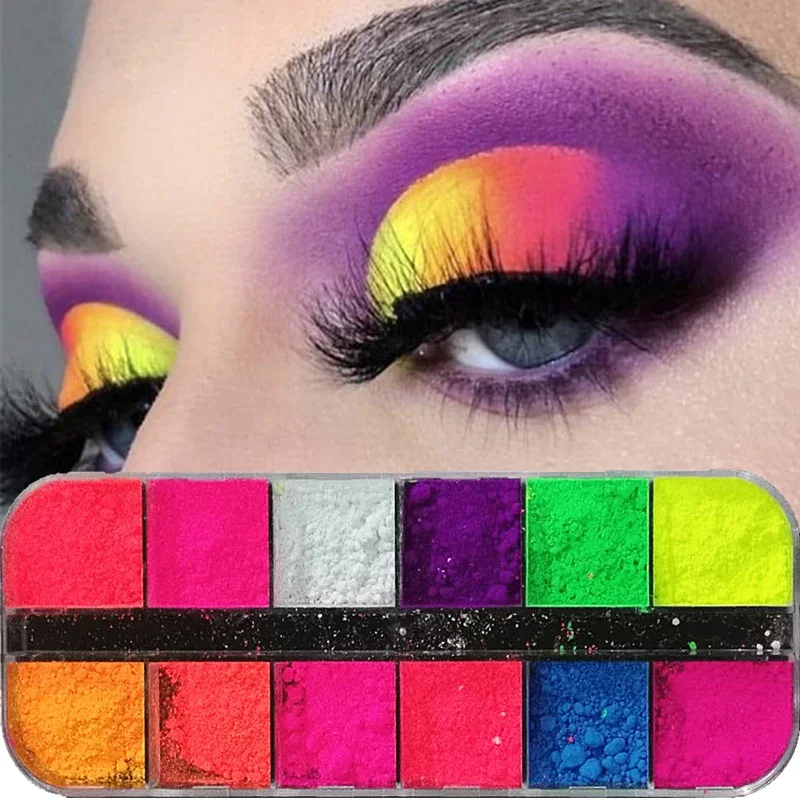 1Pcs Losse Poeder Oogschaduw Palet Minerale Nail Art Decoraties Pigment Neon Tl Oogschaduw Stof Make-Up Cosmetische