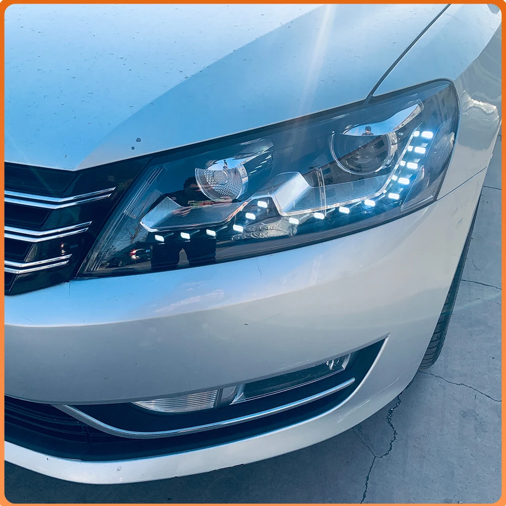 

High Quality LED Auto Headlight Assembly For VW Passat B7 US Version 2011-2015 Plug and Play Upgrade Car Front Lamps Accessories