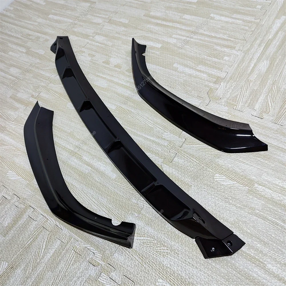 Car Front Bumper Lip Spoiler Splitter Diffuser For BMW 5 Series G30 G31 520i 530i 540i M-Sport 2017-2020 Bodykits Tuning Black