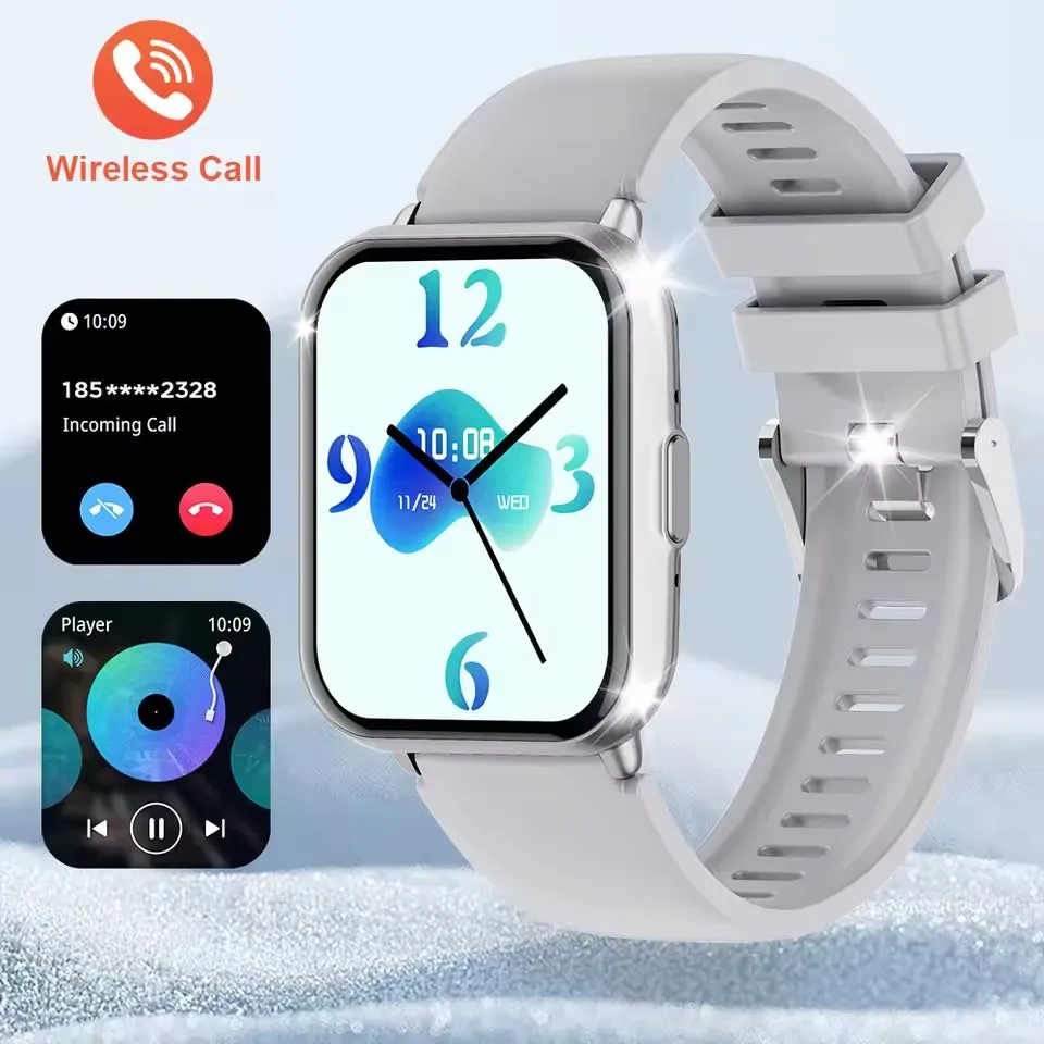 جديد Smartwatch 1.83 بوصة شاشة مراقبة الصحة الساعات 1ATM مقاوم للماء الرياضة اللياقة البدنية ساعة ذكية للرجال النساء Reloj Hombre