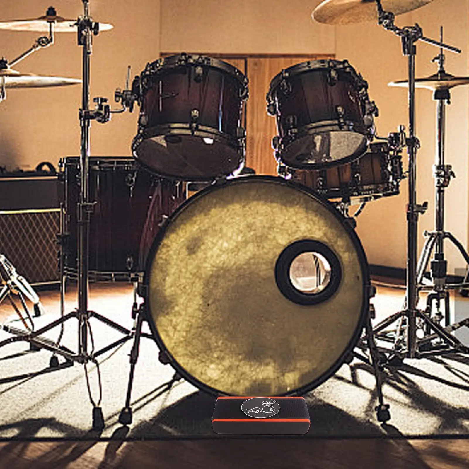 ركلة كتلة للطبول طبل الطابق حامي الحد من الضوضاء المضادة للانزلاق حصيرة لممارسة غرفة الفرقة بروفة أداء حي الموسيقى