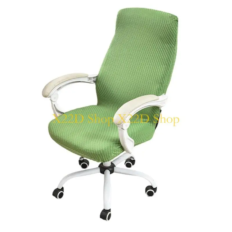 X22D Office Chair Cover Removable Computer Rotating Chair Slipcover with Zippers And Band Universal High Back Protector
