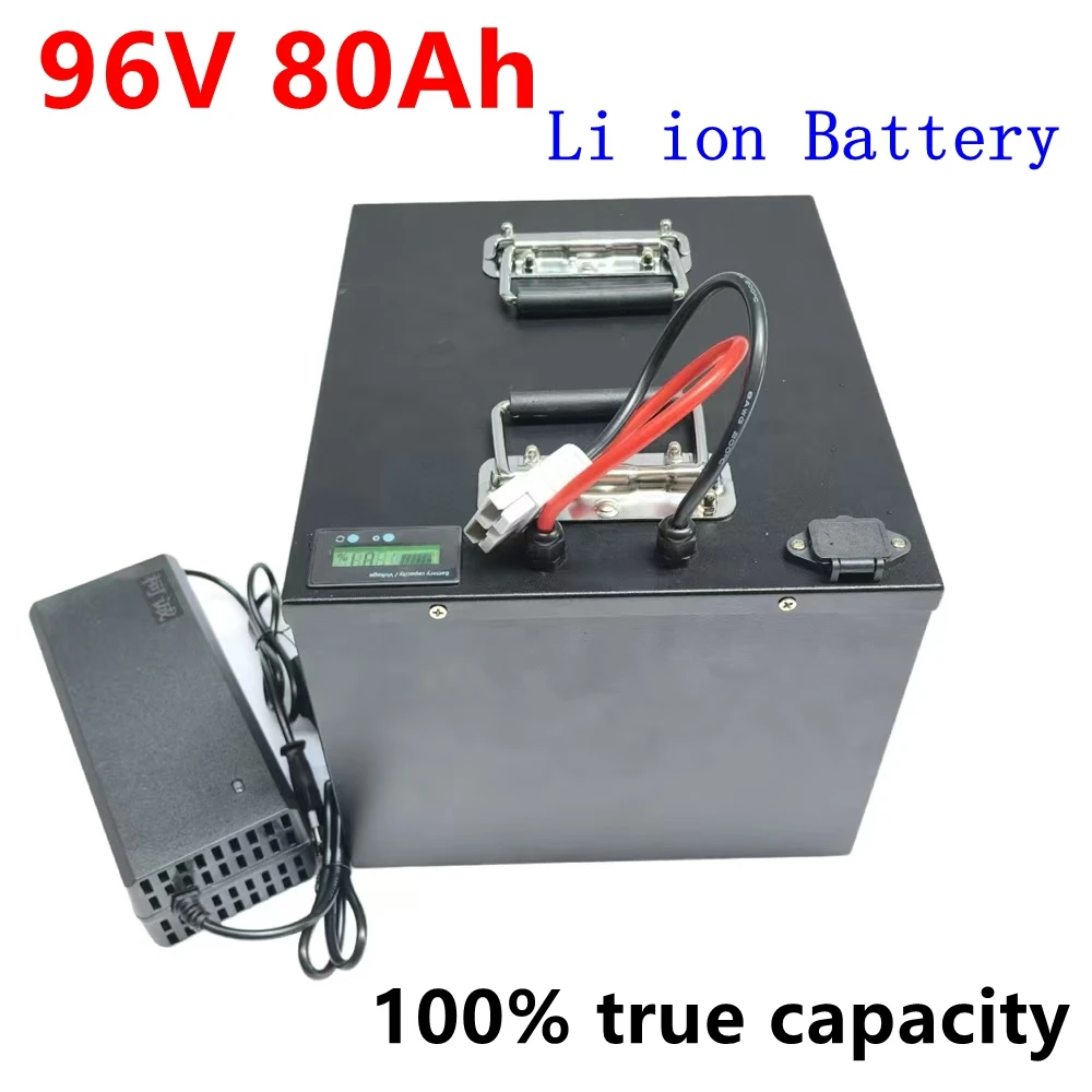 

waterproof 96v 80Ah lithium ion Rechargeable battery li ion for Excavatorvehicle RV AGV Forklift boat inverter + 10A Charger