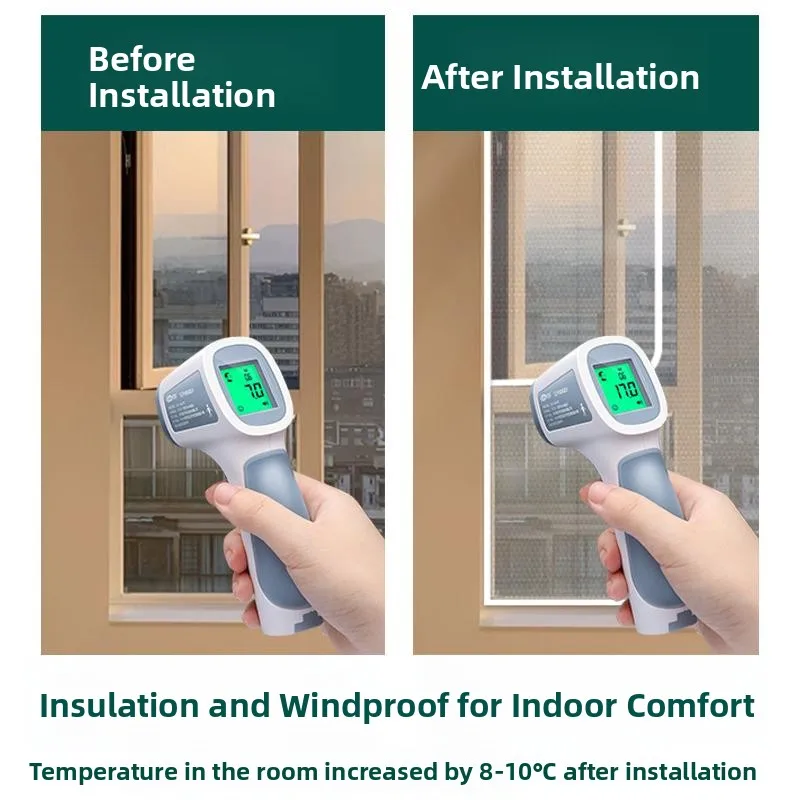 

Winter Window Windproof Thermal Film Transparent Warm Curtain Anti-leakage Windproof Northeast Sealing Insulation Tool