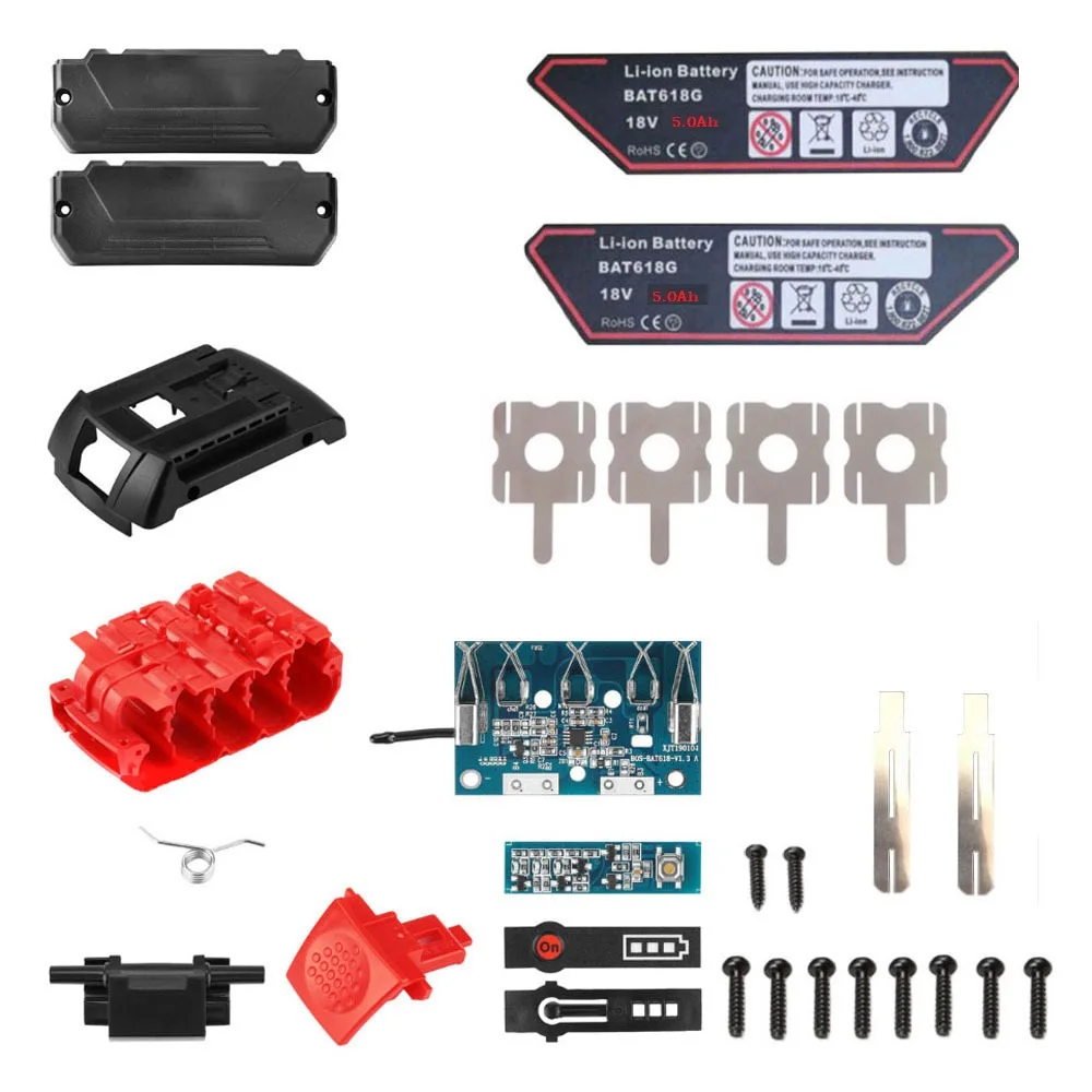 PCB Circuit Board Replacement Battery Housing Case Cover Kit For Bosch 18V Tool Part Li-ion Battery Case Set 4.0/5.0/6.0Ah