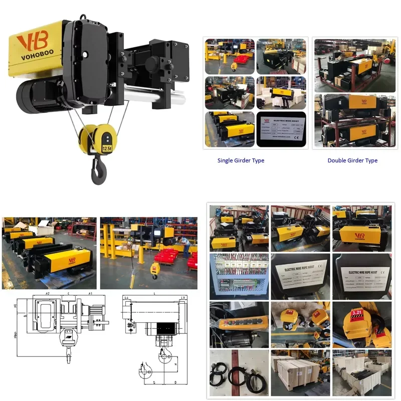 Recycling Machine 2026 10 Ton ANM SEW NORD Super Quality Motor Cheap Electric European Hoist From Chinese VOHOBOO Brand