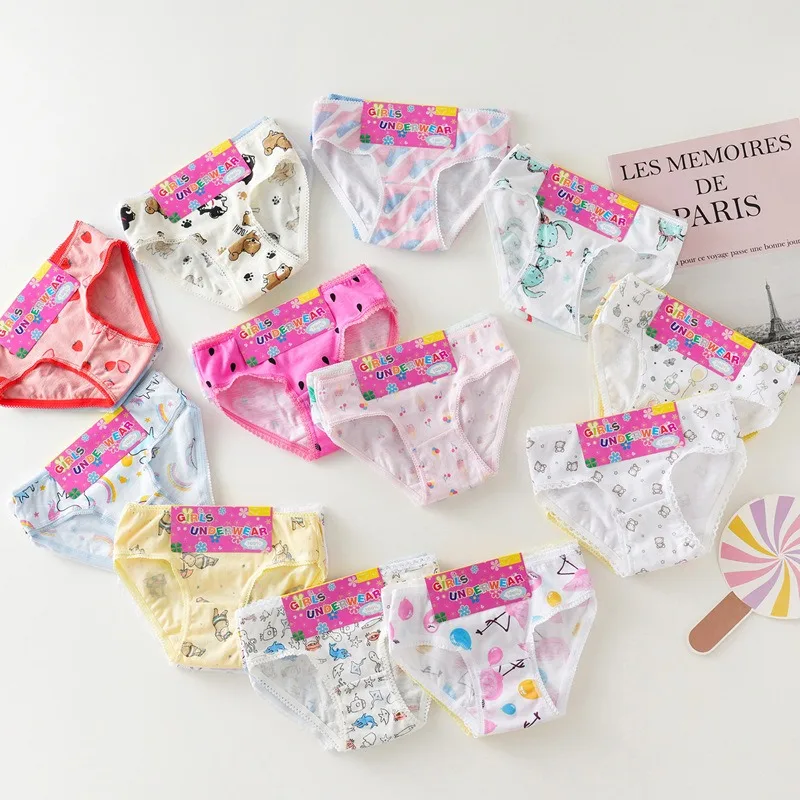 Multi-Pack 3/6/12Pieces Floral Baby Girls Briefs Cotton Toddlers Girls Panties Kids Underwear Soft Children Underpants For 2-11T