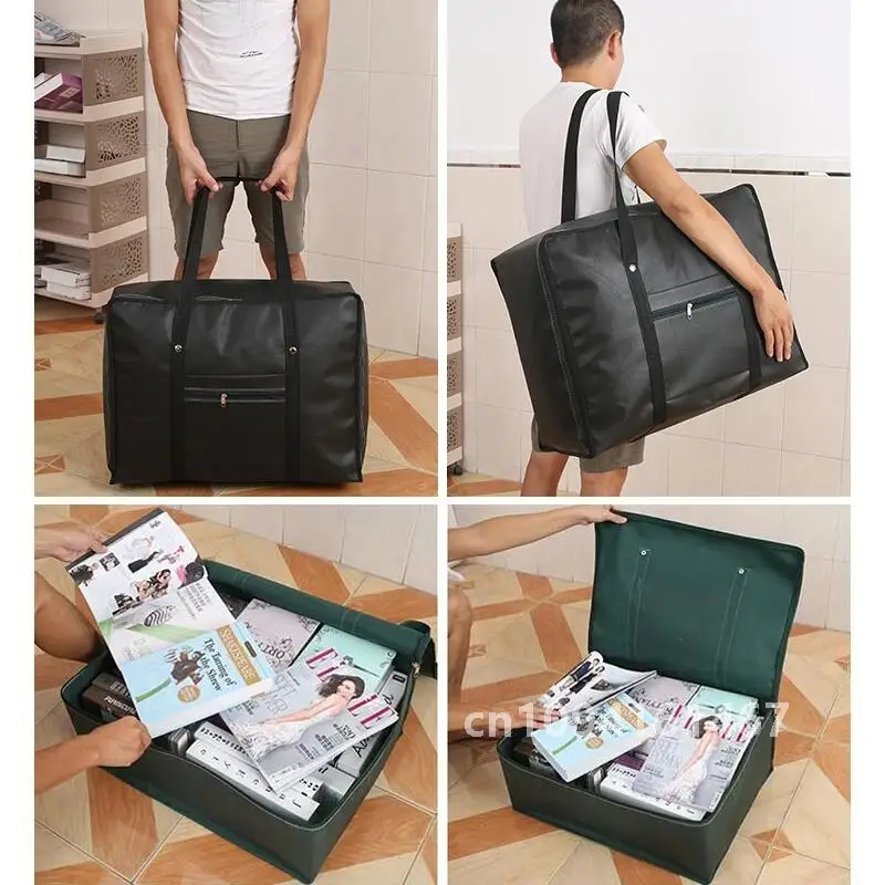 Bolsa de equipaje gruesa impermeable, bolsas de almacenamiento de ropa de viaje con cremallera, bolsa de lona grande para ropa de viaje de vacaciones, bolsa de envío de aviones