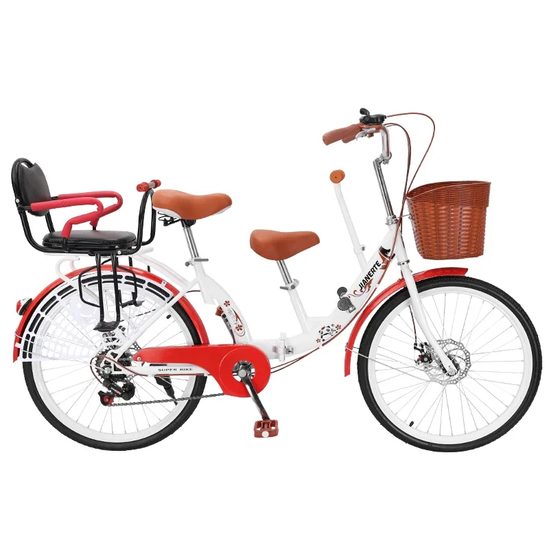 

XK Folding Parent-Child Bicycle Mother and Child with Baby Pick-up Children with Child Seat Bicycle