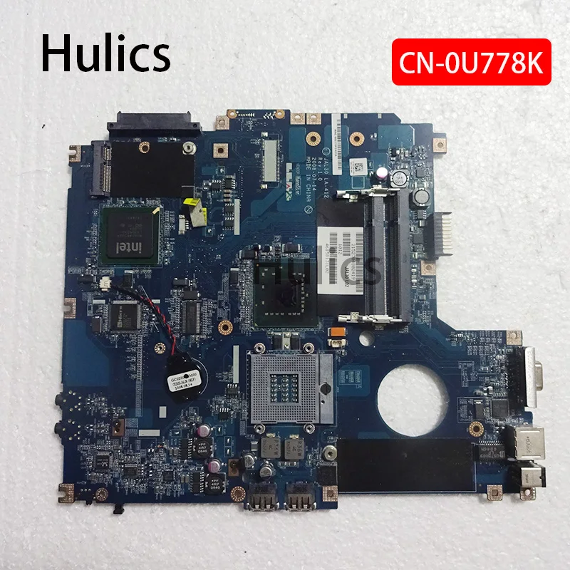 

Материнская плата для ноутбука Hulics, б/у, Φ 0U778K для DELL 1510, системная плата DDR2