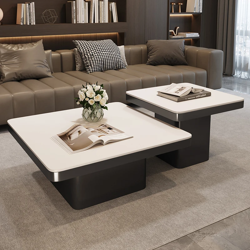 Italian Square Coffee Table Bedroom Modern Luxury Minimalist Coffee Table Unique Design Mesas De Centro Para Sala Furniture