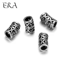 Stainless Steel Slide Beads Mirror Polish for Bracelet Necklace Making Fit 5mm Leather Jewelry DIY Openwork Slider Beads