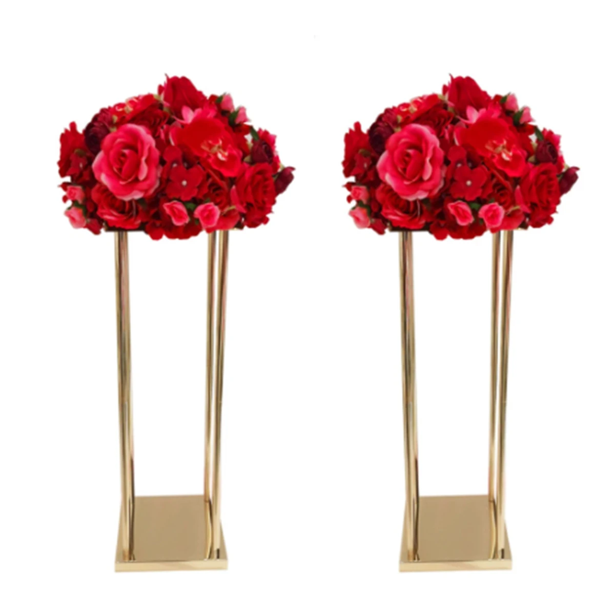 

4 6 8 10 12pcs)New Style Metal Gold Color Flower Vase Column Stand for Wedding Centerpiece Decoration im226