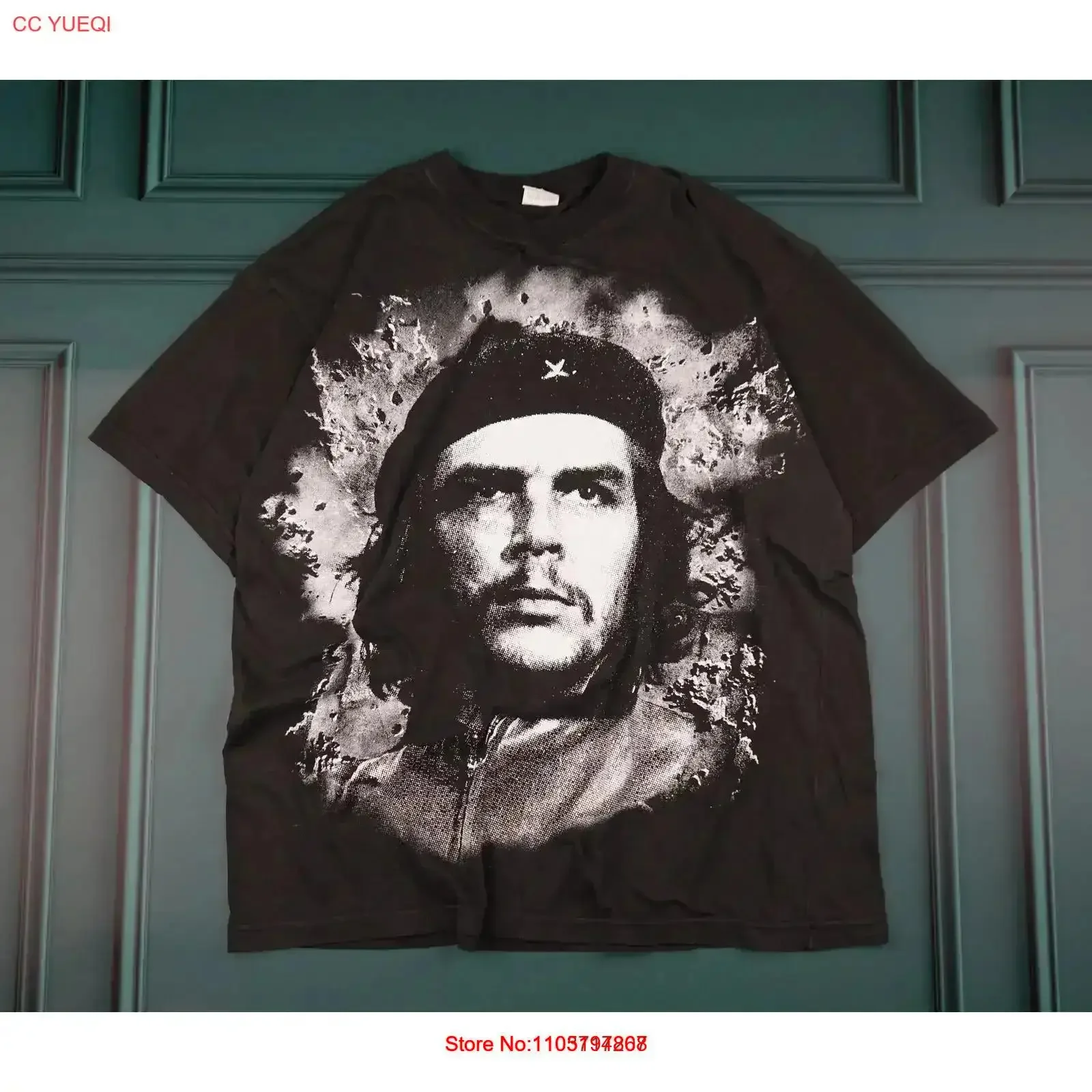 Vintage 1990s Ernesto Che Guevara T Shirt Washed Stretched Comfortable Breathable Versatile homme streetwear vintage Washed