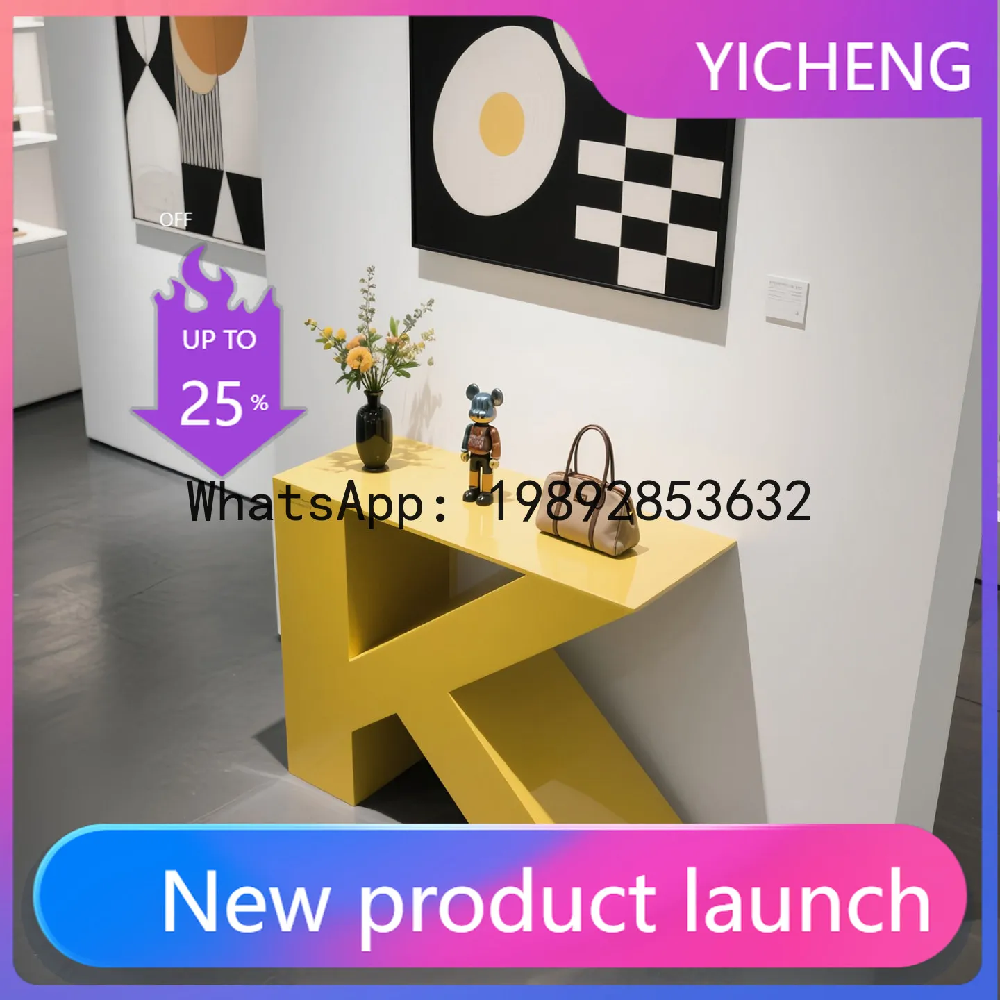 Letter K-shaped Display Table Exhibition Stand Mall Art Exhibition Hall Display Table