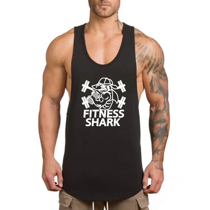 

Мужская повседневная спортивная одежда для фитнеса, тренажерный зал, бодибилдинг, топы без рукавов для бега, хлопковые дышащие крутые летние футболки