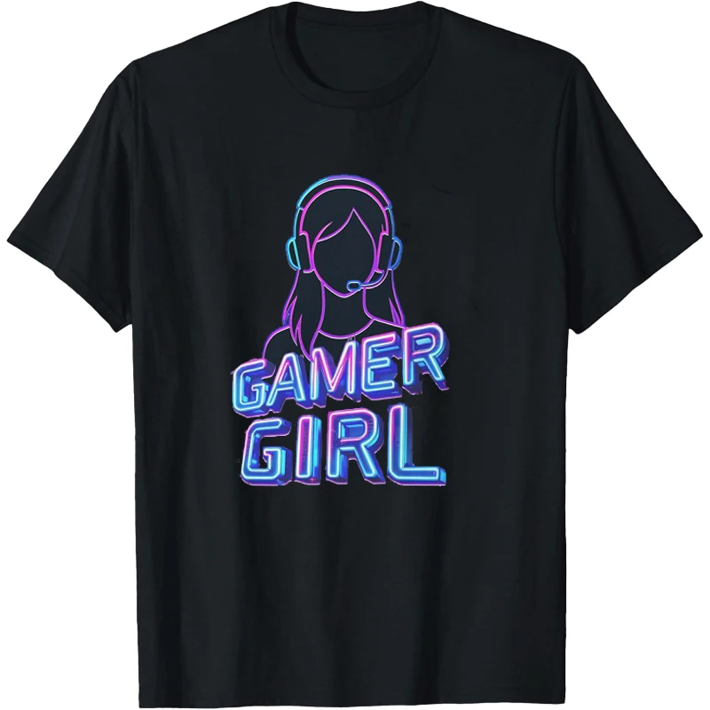 Girl Gamers Shirt Shirtings Women T Shirts Game Drive Women Shirt The Player of Games Gamer Mujer Roupas Mujer Tees Женская Tees