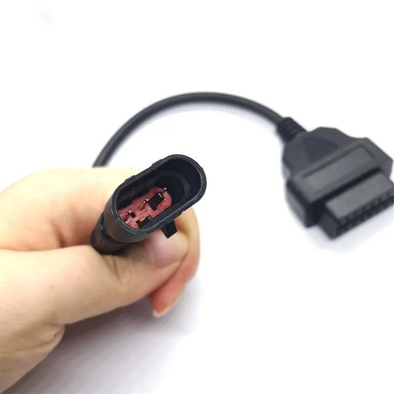 For Cfmoto Motorbike 3pin OBD2 ObdII Motorcycle Diagnostic Extension Cable 3 Pin Needles To 16pin Female OBD Adapter Connector