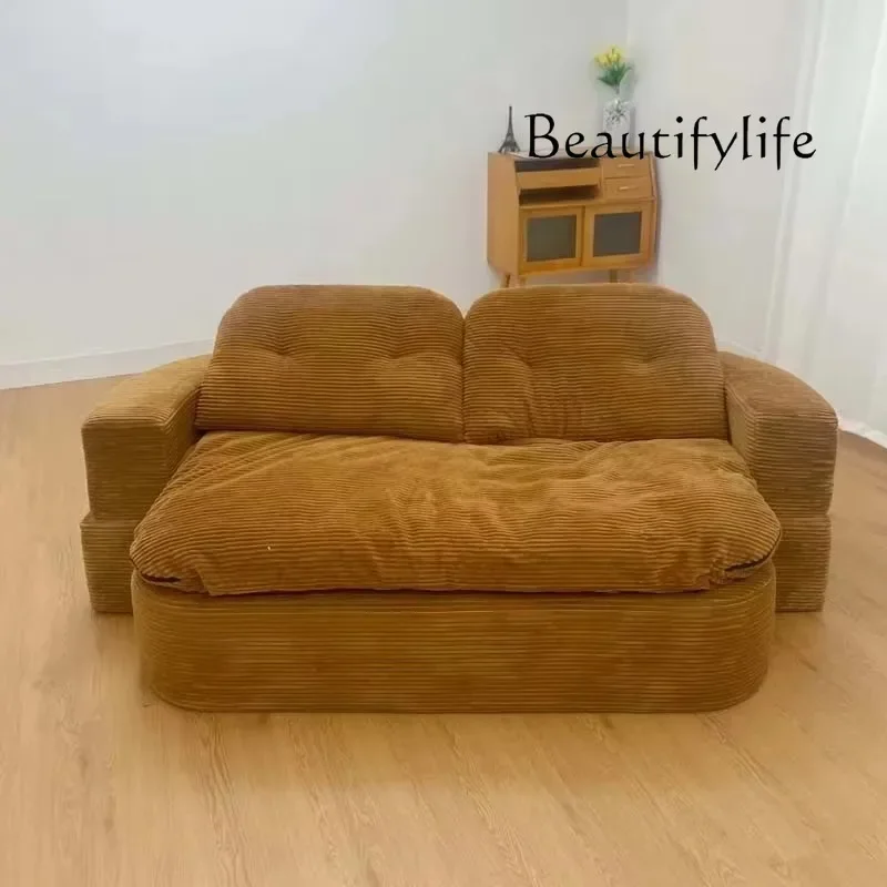 

XX Modern Designer Fabric Sofas Bed L Shape Sleep Puffs Living Room Couch Compressed Lazy Vacuum Divano Sottovuoto Furniture