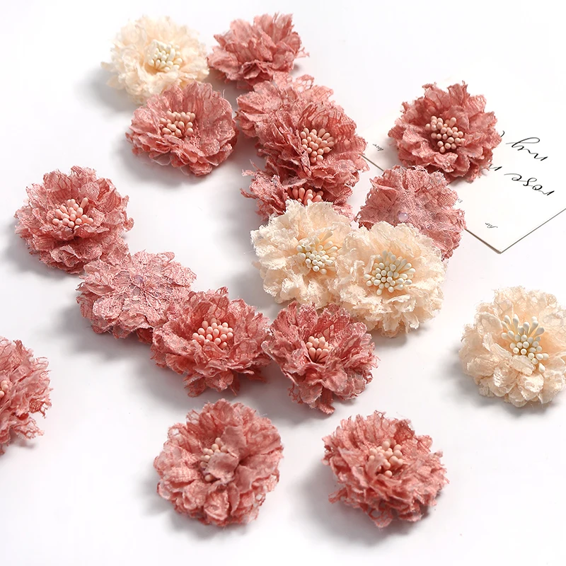 5Pcs Artificial Flowers Fake Flowers for Home Room Decor Wedding Marriage Decora Supplies DIY Craft Wreath Scrapbook Accessories