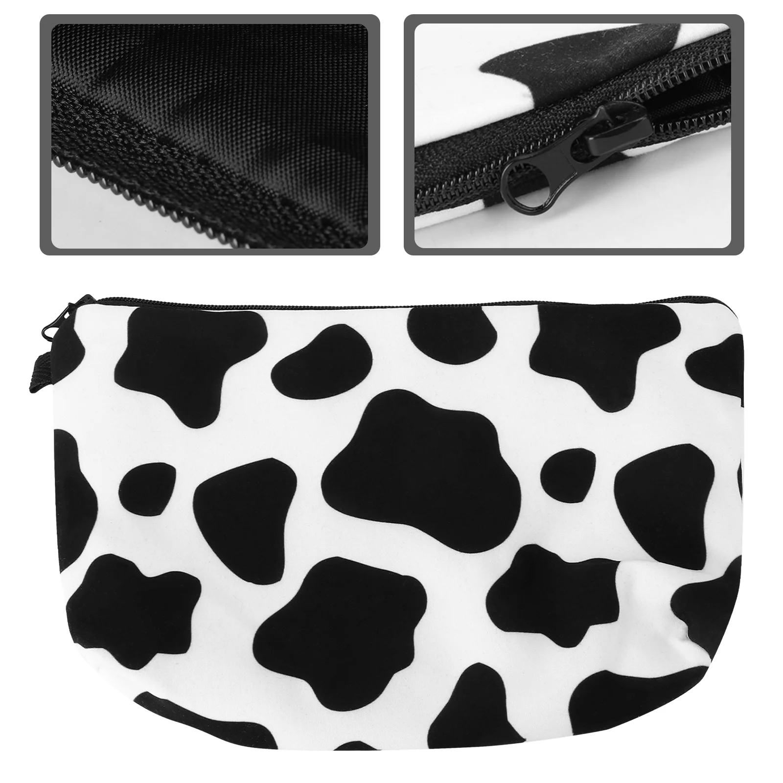 

1Pcs Cow Pattern Pouch Elegant Makeup Bag for Women Travel Toiletry Storage Pouch Lightweight Handheld Bag