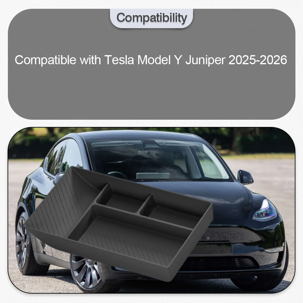 

For Tesla Model Y Juniper 2025 2026 Center Console Lower Storage Box Organizer Tidying Interior Accessories Car Storage Box