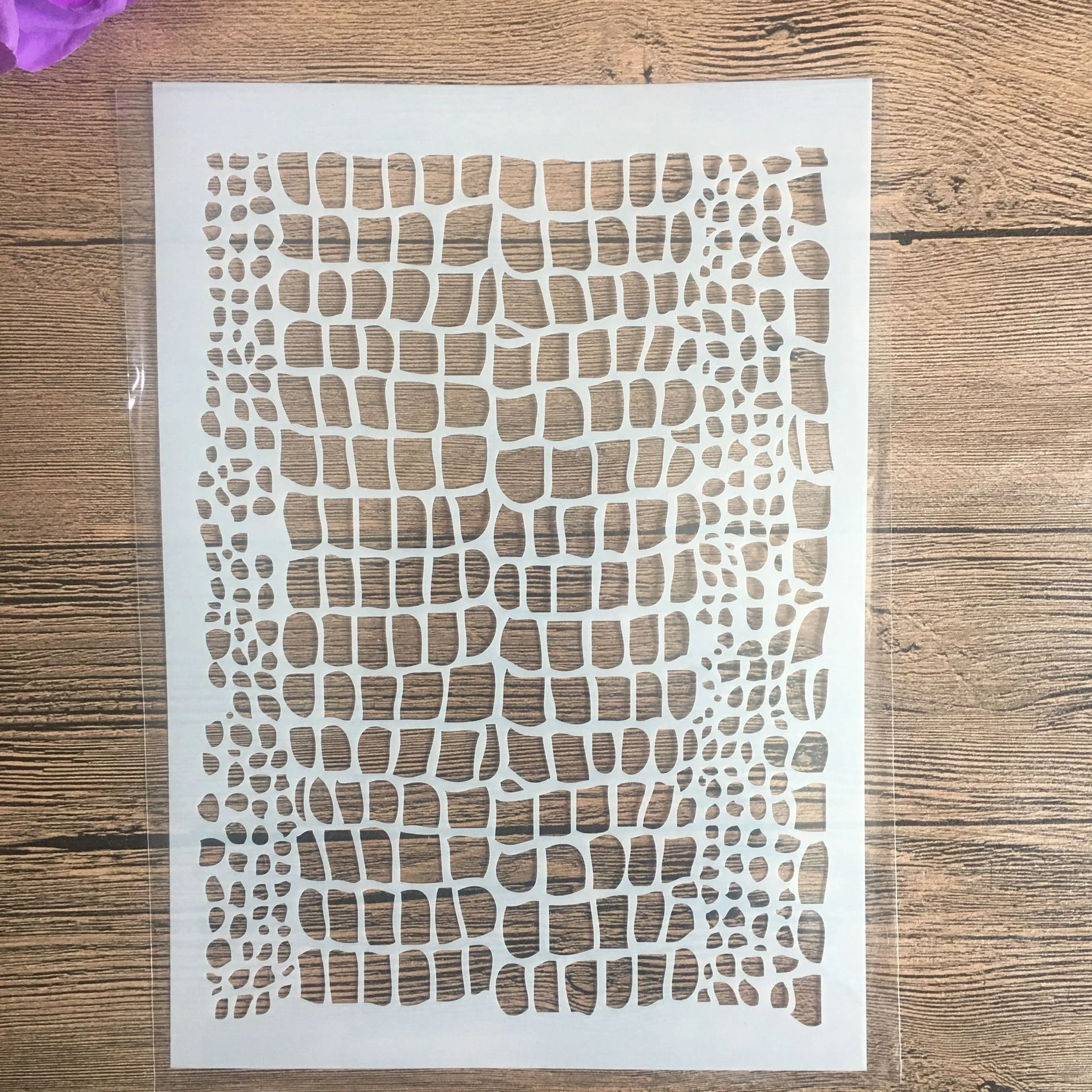 A4 29 * 21 cm Gitter Mandala DIY Schablonen Wandmalerei Sammelalbum Färbung Prägung Album Dekorative Papierkarte Vorlage