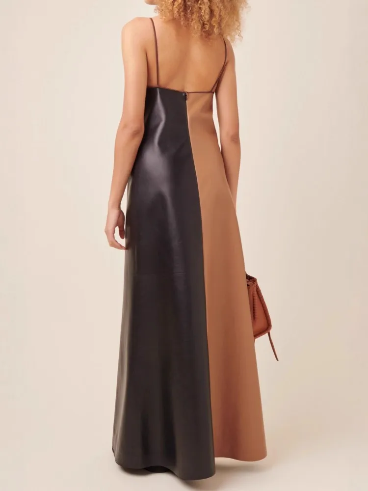 Vrouwen sexy sexy club maxi-jurk rugloze mouwloze spaghetti-avondfeest v-hals jurken vintage casual bodycon vestidos