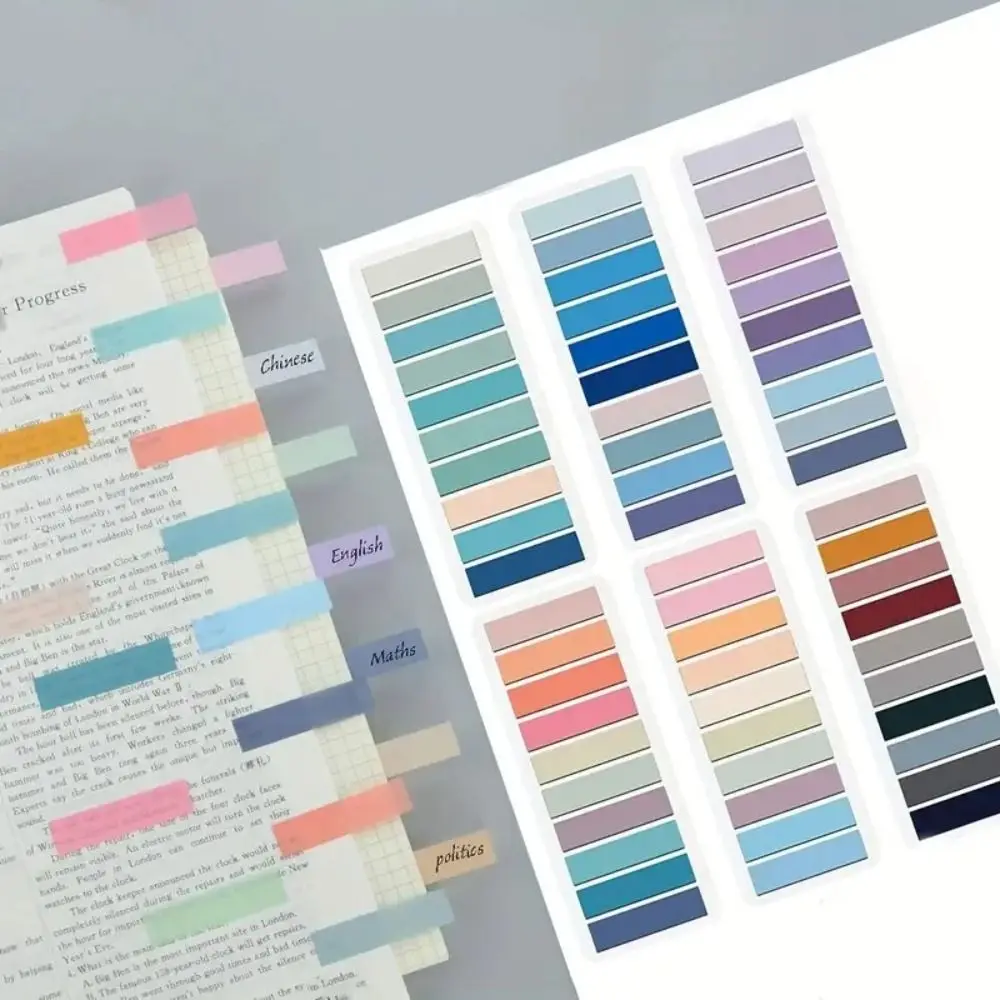 3600 Stuks Zelfklevende Index Tabs Set Waterdichte Multi Color Morandi Sticky Notes PET Transparante Annotatie Tabs Label Stickers