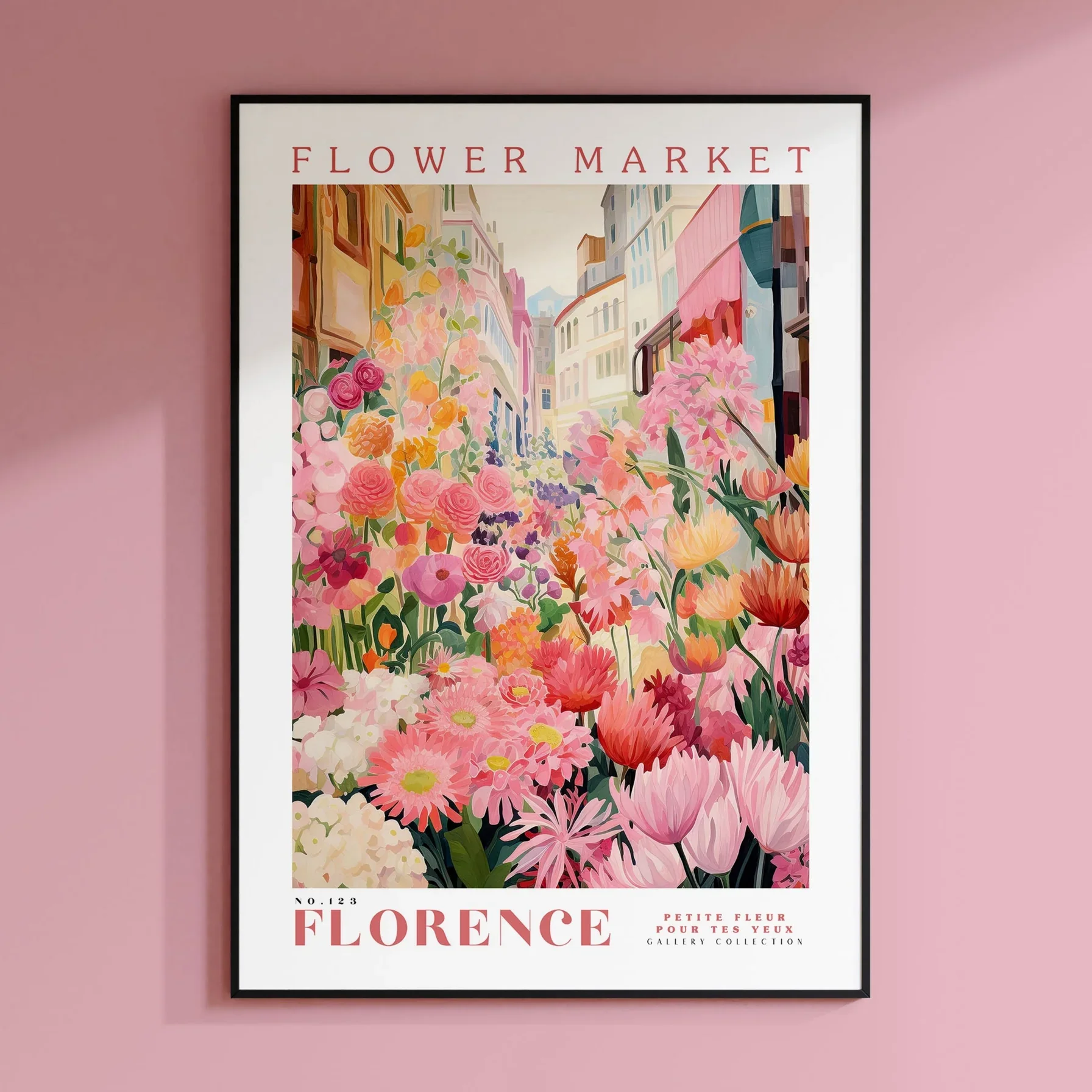 Florence Flower Market PosterTravel Art, Large Modern Poster, Botanical Wall Art, Green Wall Art, Trendy Wall Art, Floral