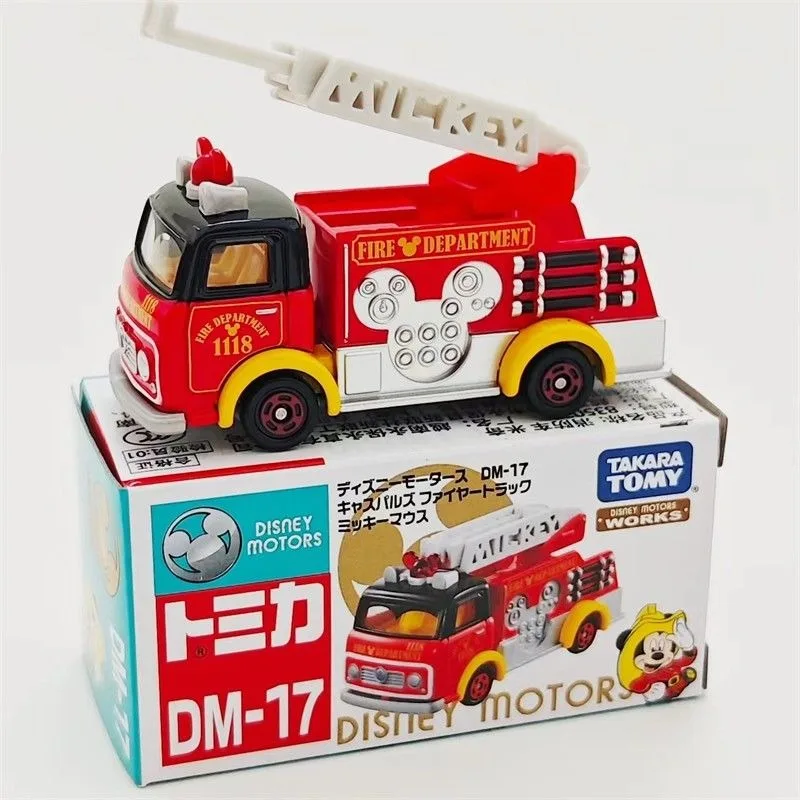 

TAKARA TOMY Disney Mickey Alloy Fire Truck Toy Car DM-17 Ladder Vehicle Birthday Gift
