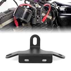 Motorcycle Side Ignition Coil Key Relocation Mount Kit Bracket For Harley FL FX Panhead Shovelhead 1948-1984