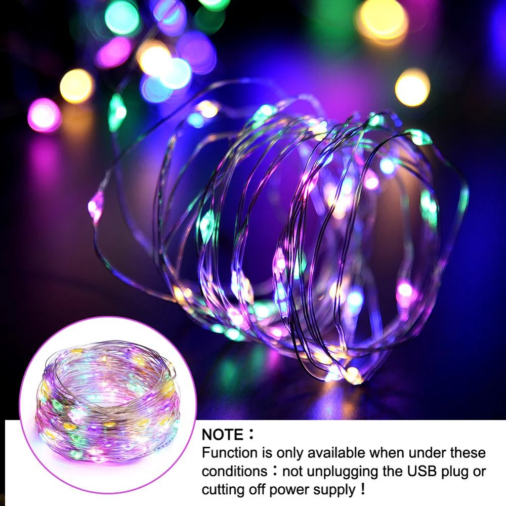 1M-10M Multicolor Festoon LED Fairy Light USB Powered Garland Christmas Lights Ornaments for Wedding Party Decorative Luminaires