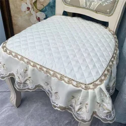European Style Lace Living Room Dining Chair Cushion New Thickened Horseshoe-shaped Seat Mat Fashion Home Decor Non-slip Sit Pad